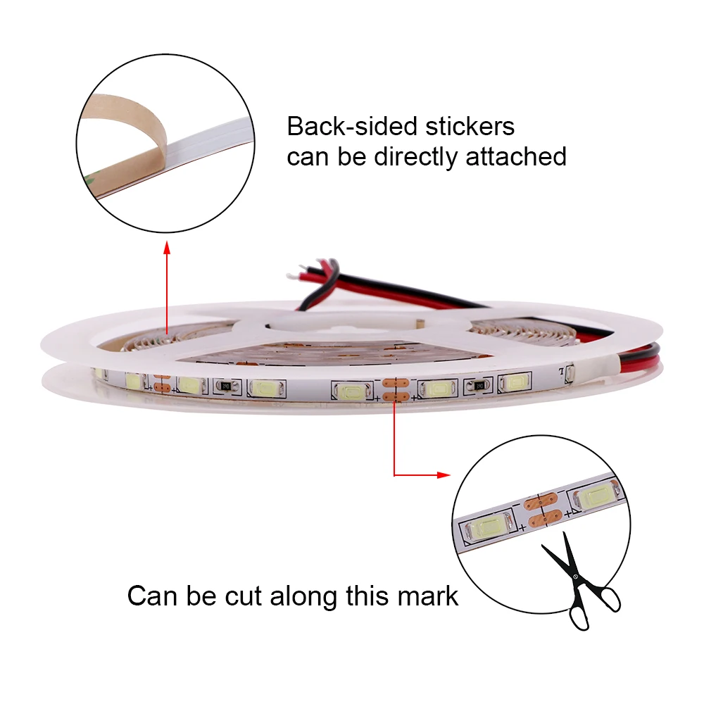 Striscia-Led-DC-12V-5m-5730-60Led-m-300-Pixel-Led-Tape-striscia-Led-flessibile-Non-3