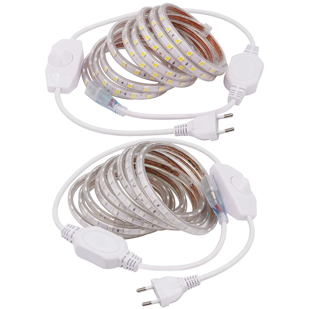 Striscia-led-dimmerabile-220V-AC-SMD-5050-luce-flessibile-1M-2M-3M-4M-5M-10M-15M-2