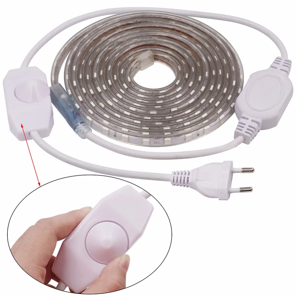 Striscia-led-dimmerabile-220V-AC-SMD-5050-luce-flessibile-1M-2M-3M-4M-5M-10M-15M-4